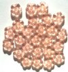 25 15mm Transparent Rosaline Flower Beads
